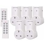 1-5 PACK Wireless Remote Control Sockets Smart UK Main Plug Outlet Switch