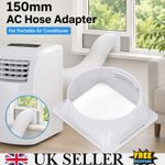 150mm AC Exhaust Hose Adapter Square Round Portable Air Conditioner Vent Kit UK