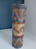 Aboriginal Art Snake Rain Stick Percussion Instrument Vintage, small 20cm Length