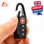 3 Digit Combination PadLock Outdoor Lock Gym Travel Luggage Backpack Suitcase UK