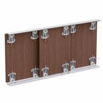 Wardrobe Sliding Track System With Spring Loaded Wheels Fastor 1200mm - 3000mm