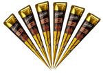 6 X IMPORTED BLACK Henna Paste Mehndi Cone African Temporary Tattoo