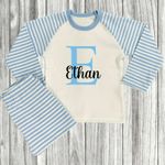 Personalised Boys Baby Childrens Initial Pyjamas Any Name 6 Months - 8 Years