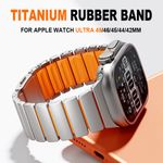 Titanium Rubber Magnetic Strap for Apple Watch Band Ultra3 2 49/46mm 11 10 98765