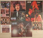 AC / DC Vintage Clippings & Posters Collection Angus Young Bon Scott Rock RARE !