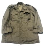 M65 NATO COMBAT JACKET Parka Field Coat Olive Drab Green Lined Zip Hood VGC VTG
