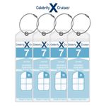 Celebrity Luggage Tag Holders for Cruises - Set of 4 | Fits All Celebrity Ships