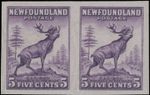 1932, NEWFOUNDLAND 1ST RESOURCES, CARIBOU DIE I, HORIZ IMPERF PAIR, NH, U#191d