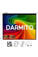 100 4:3 Electric Motorised Projector Screen, HD 3D 4K 8K Matt White +1.2 Gain