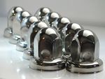 Set of 10 x 33mm Polished Stainless Steel Wheel Nut Covers for all 33mm nuts