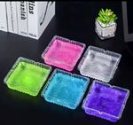 Reusable Plastic Square Ice Cube Bags, 100 Pack, Multicolour 10.5cm