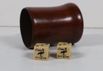 Vintage Stork Club NYC Dice & Wooden Dice Shaker