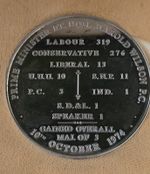 1974 UK General Election Sterling Silver Medallion 50g .925 Boxed Wilson RARE