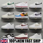 MENS WOMENS LEATHER SNEAKERS CASUAL TRAINERS WALKING RUNNING SPORTS GYM SHOES UK