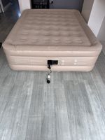 Airefina king Inflatable air bed Air Mattress with Built in Pump cream