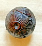 STUNNING FINE 19th c  ANTIQUE  TREEN   PUZZLE  BALL  SNUFF BOX  -  2.8  CM  WIDE