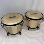 Rock Jam 7" and 8" Bongo Set, Natural Tom Tom Drums