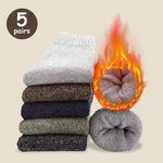 Mens Thermal Socks Winter Warm Brushed Thick Sock Work 3, 5 Pairs Sizes UK 6-11