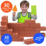 30x LifeLike Large Toy Building Bricks Set, Kids STEM Play Construction EVA Foam