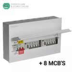 Europa Split Load Type A Consumer Unit Board  5+5  Split Inc 8 MCB Fully Loaded