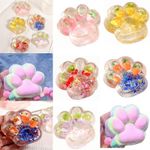 Taba Squishy Cat Paw Squeeze Toy,Stress Relieving Fur Ball OPP Packaging Gifts