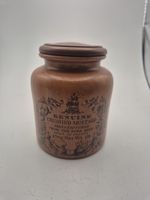 Rustic Stoneware Mustard preserve jar - reads 'GENUINE CRUSHED MUSTARD 5"