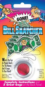 MONEY NOTE BILL SNATCHER FUNNY JOKE MAGIC TRICK BOYS MENS CHILDRENS PRESENT