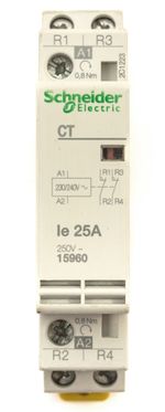 SCHNEIDER 15960 LE 25A 25 AMP DOUBLE POLE CT CONTACTOR 230V COIL 15960