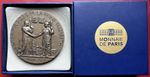France 1957 Queen Elizabeth II Prince Philip Visit Large 242 Grams Bronze Medal