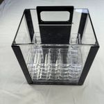 1000pc Poker Chip Set Acrylic Carrier Case with 10 Clear Chip Trays New
