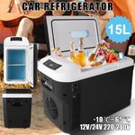 15L Car Refrigerator Fridge 12V/24V Portable Freezer for Camping Driving Picnic