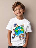 Kids Earth Day T-Shirt 2026 Clean Heal Protect Earth Casual Graphic Tee