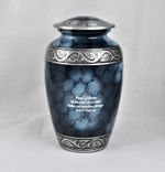 Cremation Ashes Urn for Adult Bod Fully Personalised Blue Cloud Funeral Memorial