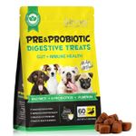 240 DOG PRE & PROBIOTIC Daily Chews Treat HEALTHY DIGESTION GUT SUPPORT 4x60pks