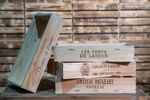 SHALLOW FRENCH WOODEN WINE CRATE BOX -  Storage / cellar / display / Man Cave
