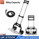 Sack Truck Folding Hand Cart Aluminium Telescopic Portable 80kg Max Folds Flat