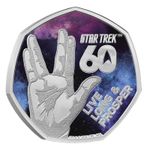 VVK 50 Pence Silver Proof 60 Years of Star Trek Live Long & Prosper UK 2026