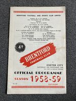 Brentford v Exeter 15/11/58 FA Cup