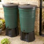 400 litre Water Butt Double Kit - 2 x 200 litre barrels, stands, taps and pipes