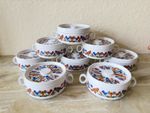 Vintage Set of 8 Royal Crown Ceramic Covered Dishes – Made in Japan