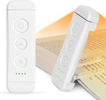 Glocusent USB Rechargeable Clip-On Book Light, 3 Colors 5 Brightness, Eye Care