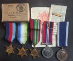 WWII LSGC group of 5 + 1 Medals. Royal Navy Reserve. 9626 B. J.T.F. Hughes.