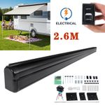 2.6M RETRACTABLE ELECTRIC AWNING ROLL OUT SUN CANOPY CAMPERVAN MOTORHOME VAN RV