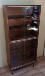 Vintage Minty Oxford Oak Barrister Bookcase Glazed Solicitors 68.5x152x28cm Good