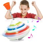 Push Down Spinning Top Toy With LED And Music Flashing Music Gyro For Kids