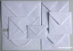Hi Quality White Envelopes C7 C6 C5 5x7 DL 130 & 155mm Sq Diamond 100gsm