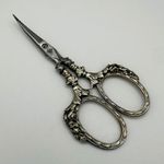 ANTIQUE FRENCH MANICURE SCISSORS SILVER GILT & STEEL