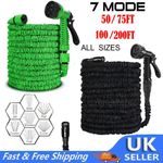 3x Heavy Duty Garden Hose Pipe Extra Long Expandable Water Spray Gun 25FT-200FT