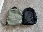 Lot Of 2 Backpacks: Lululemon New Crew Bay Leaf / Olive Green (Rare) & Eastsport
