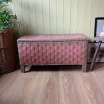 Small Vintage Woven Blanket Box